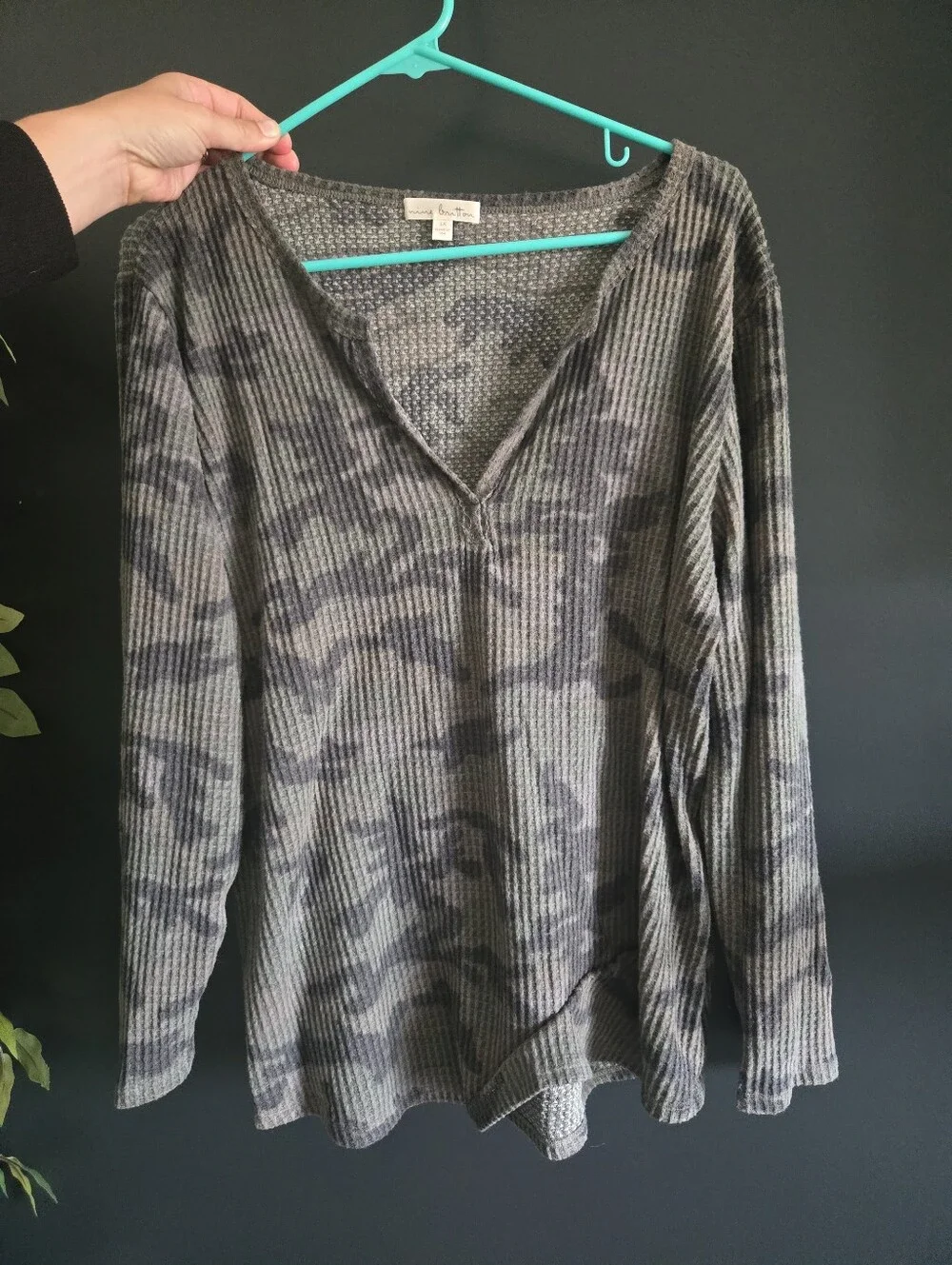 Nine Britton - Camo Waffle Knit Long Sleeve